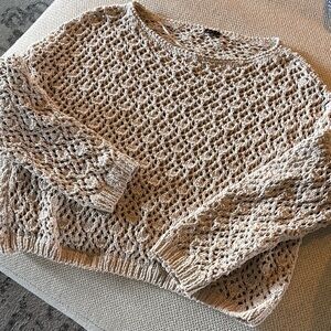 Women's Beige Knit Sweater